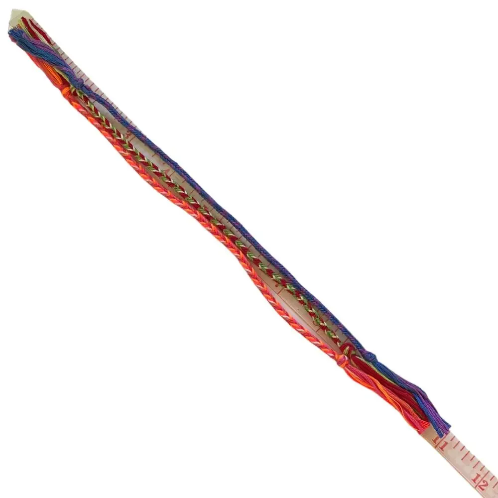 Friendship Bracelets Set Of 3 Handmade Blue Purple Neon Orange Red